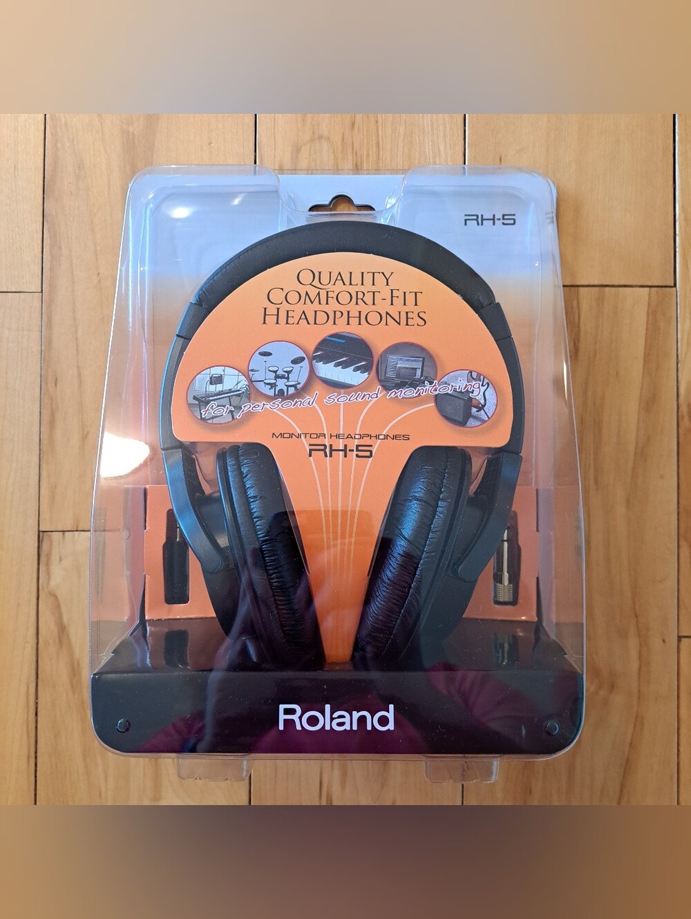 NEW Roland RH-5 Black Studio Monitor High Definition Hifi Audio Wired Headphones